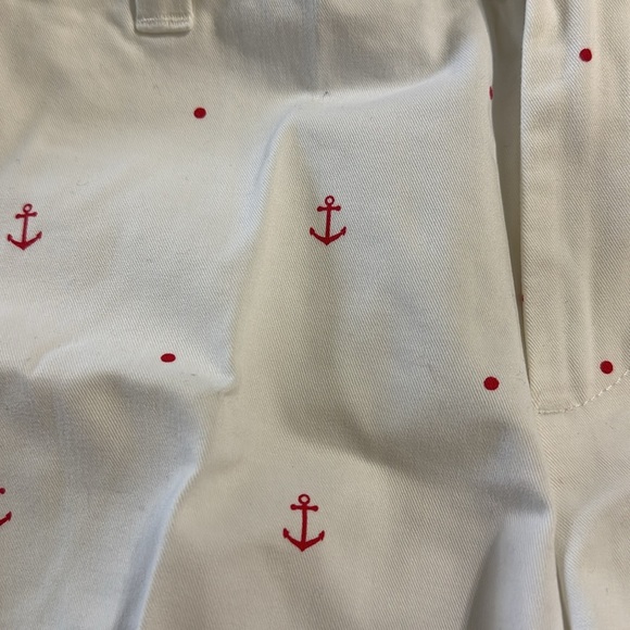 Tommy Hilfiger Women’s White Shorts Red Anchor Print - Picture 3 of 9